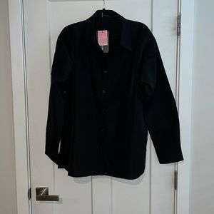 Pretty Little Thing Button Down Long Sleeve Woven Cotton Oversized NWT  Size 8